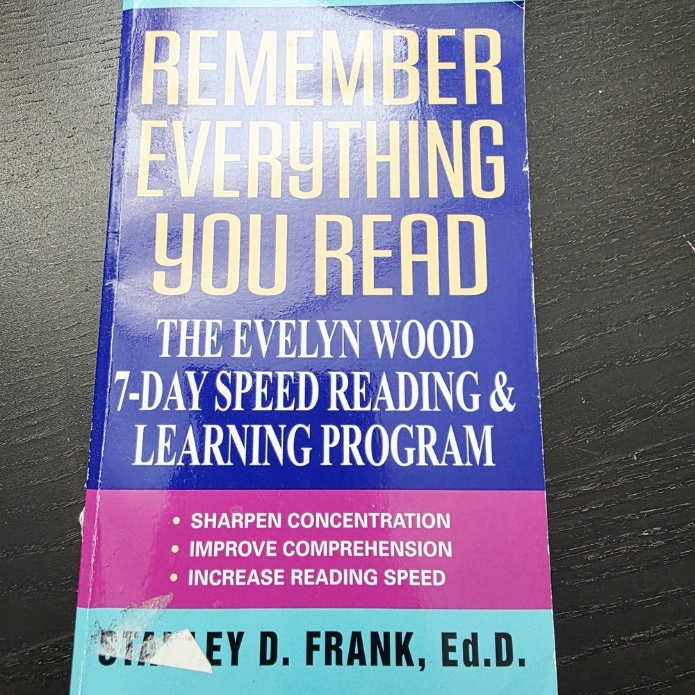 Evelyn Wood Speed Reading Program Book